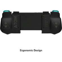 Turtle Beach Atom Mobile Game Controller with Bluetooth for Cloud Gaming on Android Mobile Devices with Compact Shape Console Style Controls and Low Latency Bluetooth - Black/Teal-0003 - Negro/verde azulado - Ver 3