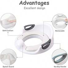 Potty Training Seat For Toddlers Boys Girls Toilet Seat For Baby With Cushion Handle And Backrest Toddlers Toilet Training Seat Anti-slip Great Mommyââ'¬s Helper for Baby Toddlers - como en la foto - Ver 3