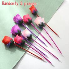 5支装红色玫瑰圆珠笔，母亲节/情人节礼物；12支装玫瑰圆珠笔，适合婚礼、生日装饰、办公室和学校装饰、派对礼物、情人节礼物 - 彩色 - 查看 8