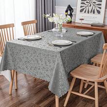 Mantel rectangular, manteles de vinilo resistentes y impermeables, cubierta de mesa lavable y limpiable para cocina y comedor (Gris, 60 pulgadas X 102 pulgadas) - Gris, 102 pulgadas x 60 pulgadas, rectangular - Ver 8