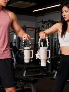 适用于30盎司/40盎司保温杯的7件套配件包，包括：1个手柄带、1个硅胶吸管套、1个硅胶杯套、3个悬挂配件