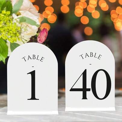 Packs Table Number Holders 5 X 7 Acrylic Sign Table Numbers 140, Wedding Table Numbers For Wedding Reception, Part...