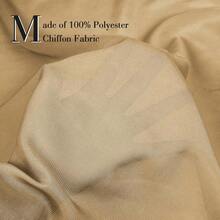 P Pothuiny Women Chiffon Sheer Shawl Wraps For Evening Dresses, 79inchx24inch Lightweight Soft Chiffon Scarfs Wedding Party Bridal,79inchx24inch,Camel - 駝色 - 查看 6