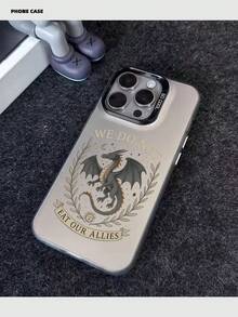 Dragon Phone Case - "We Do Not Eat Our Allies" Quote With Fantasy Dragon, Moon & Stars Design, Elegant Gothic Art Compatible With Iphone 17/16 Pro Max, Compatible With IPhone 16, 16 Plus, 16 Pro Max, 16e, 16 Pro, 15, 15 Plus, 15 Pro Max, 15 Pro, 14, 14 Plus, 14 Pro Max, Galaxy A05, A05S, A06, A14, A15, A16, A32 4G, A33 5G, A34, A35, A52, A52 5G, A54 5G, Redmi, OPPO, VIVO - Multicolor - View 2