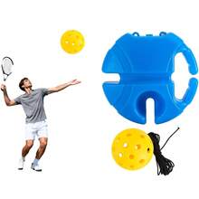40-Hole Portable Outdoor Tennis Trainer, Single-Person Tennis Practice Net