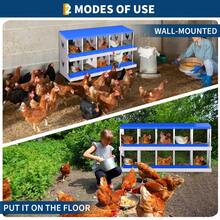 Chicken Nesting Box, 8 Compartment Galvanized Steel Chicken Laying Boxes, Heavy Duty Rustproof  With Easy Egg Collection For Backyard Farms - Color: Bluespecs: 10 Compartments, Without Bracket - View 7