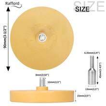 Rafford-removedor de adhesivo para rueda de coche, rueda de goma, adaptador de taladro eléctrico suave, reparación de pintura, herramientas de eliminación de calcomanías de vinilo de goma QK1T - 1 pieza de 90 mm - Ver 10