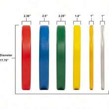 BalanceFrom Color Coded Olympic Bumper Plate Weight Plate with Steel Hub - Multicolor - Ver 3