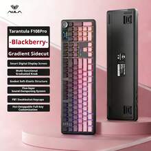 AULA F108pro 全尺寸无线蓝牙三模式机械键盘，104键带数字小键盘，TFT智能显示屏，RGB背光，PBT双色注塑键帽，多功能旋钮，密封结构，支持热插拔，专为游戏玩家打造。 - 彩色 - 查看 15
