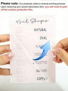 1 Set Acrylic Nail Polish Display Board, Nail Art Display Rack, Nail Display Stand, Nail Sticker Display Holder, Suitable For Nail Salon, Nail Tools, Care Instructions And Nail Shape Display - Multicolor - View 6