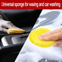 12片装圆形汽车摩托车打蜡抛光海绵涂抹垫，高密度泡沫汽车蜡涂抹垫 - 3.7英寸圆形抛光海绵，用于汽车打蜡 - 聚氨酯材质，手持式汽车清洁用品