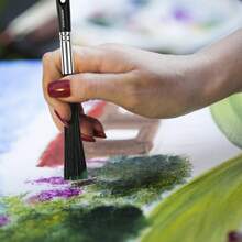 泼墨笔，墨水泼墨笔，抽象艺术笔，用于添加斑点和泼墨效果，适用于墨水、稀释丙烯颜料或其他流体媒介，卡片制作DIY项目剪贴簿工具 - 黑色 - 查看 9