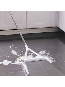1 Pcs 2025 New Multifunctional Silicone Broom, Extra Long Magic Broom With Detachable Head, Double-Sided Silicone Scraper, Durable Handle, Suitable For Hard Floors And Carpets Effective Removal Of Hair And Dust, Minimalist Style-Bathroom-Kitchen - 白色-1 pcs - 查看 1