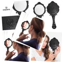Healeved 2 Piezas Espejo De  Portátil Retro De Mano Espejo para Tocador De  para Mujer - Rosa vieja - Ver 3
