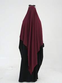 1 chiếc khăn trùm đầu Hijab bằng vải jersey màu trơn có dây buộc, tiện dụng để mặc hàng ngày cùng với áo Abaya Khimar, phù hợp cho mọi mùa. - Nhiều màu - Xem 15