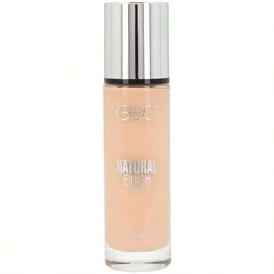 GOC, Base de maquillaje liquida, Natural Finish, Brinda un acabado luminoso y sedoso a la piel del rostro, Con Ácido Hialurónico, Base de agua, Color 300, GNF03 - Tono 04 - Ver 1