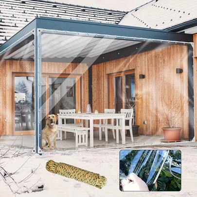 Garden Plant Protection! Transparent Rain Cover With A Sealing Ring, Windproof And Hailproof To Protect Seedlings! Transparent And Heat-Preserving To Promote Growth, The Lightweight Frame Fits Various Seedbeds, Making It A Powerful Assistant For Gardening Enthusiasts!