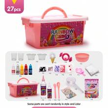 27/32pcs Slime Foam Toy Set, Ice Cream Cone Accessories, DIY Slime Putty Stress Relief Toys For Kids, Children's Birthday Party Favors, Gifts For Boys And Girls, Holiday Party Supplies - 彩色 - 查看 12