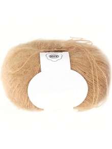 EstiloSoft Hilo de Angora Mohair Rollo de 26g, Fibra de Lujo Ligera para Ropa de Crochet, Bufandas, Suéteres, Gorros y Manualidades - Color Crema Hilo de Angora Mohair Suave Rollo de 26g, Ultra Ligero Versión Mejorada - 1 - Ver 7