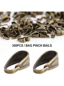 EstiloCierres colgantes, 3 colores 300 piezas/bolsa Conector colgante Pinzas de sujeción Cierres Broches de joyería Resultados Aleaciones Fianzas(1# )Versión mejorada - 3 # - Ver 3