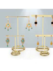 EstiloTENDYCOCO 2 Piezas Organizador De Collares Porta Collares Porta Aretes Exhibidores Para Joyeria Exhibidor De Joyeria Exhibidor De Pendientes De Metal Pulsera Caja De Almacenaje Gancho Para La OrejaVersióN Mejorada - Dorado - Ver 5