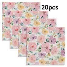 20pcs/40pcs/60pcs/80pcs/100pcs/200pcs/組 餐巾紙，2層柔軟正方形花卉圖案餐巾紙，未摺疊 33cm*33cm，適用於：婚禮、茶會、生日派對裝飾餐巾紙、派對裝飾、派對用品、節日裝飾、節日用品 - 彩色 - 查看 9