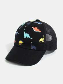 1件/2件装 2-7岁儿童恐龙网眼卡车帽 - 时尚百搭可调节棒球帽，透气防晒帽，适合儿童，带有有趣的恐龙图案 - 棒球網帽 - 查看 11