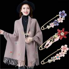 Korean Elegant Corsage Accessories Simple Anti-Exposure Buckle Clothes Fixing Pin Elegant Women Accessories Scarf Buckle - 4108竹葉銀色 - 查看 3