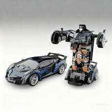 Nuevo juguete robot transformable de 4 en 1 para 2025 - Coche creativo e interesante que se transforma a modo robot, competencia de batalla, interacción de entretenimiento, regalo de cumpleaños, regalo de Pascua, regalo festivo, regalo perfecto - Multicolor - Ver 2