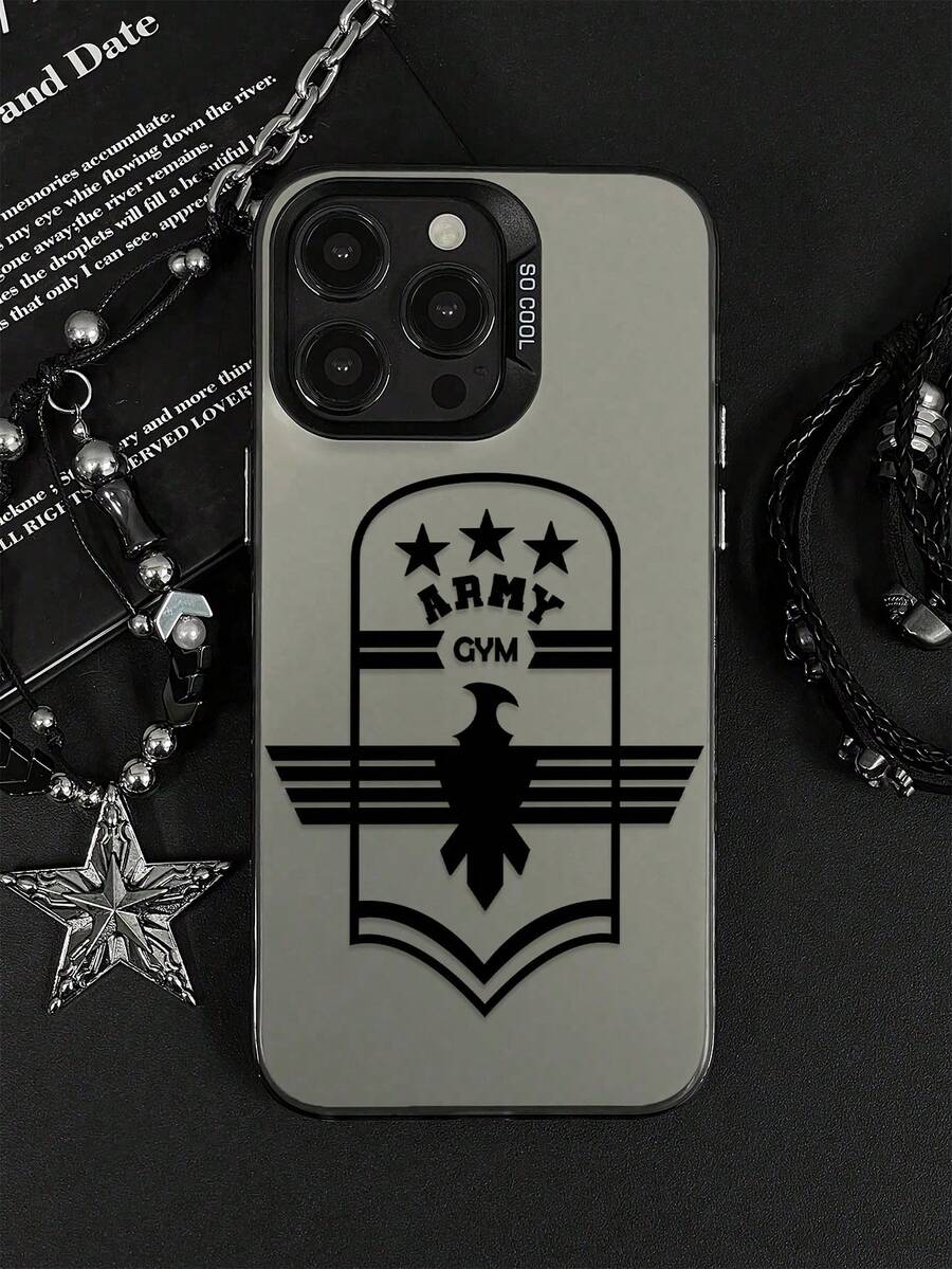 Military Style Phone Case - Army Gym Eagle Logo, Ideal Gift For Fitness Enthusiasts & Men Who Love Strength & Discipline, Compatible With IPhone 16, 16 Plus, 16 Pro Max, 16E, 16 Pro, 15, 15 Plus, 15 Pro Max, 15 Pro, 14, 14 Plus, 14 Pro Max, 14 Pro, 13, 13 Pro, And Galaxy A05, A05S, A06, A14, A15, A16, A32 4G, A33 5G, A34, A35, A52, A52 5G, As Well As Redmi, OPPO, And VIVO Devices - Multicolor - View 1