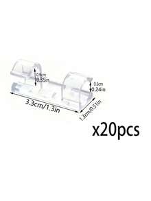 200 Stücke/160 Stücke/80 Stücke/20 Stücke transparente selbstklebende Kabelbinder, Kabeldurchführungen, Weihnachtsbeleuchtungsclips, Kabelorganizer, Außenbeleuchtungsclips - Klebrige Kabelmanagement-Clips, geeignet für Zuhause, Büro, Auto, Schreibtisch, Möbel, Bürotrennwände, Nachttisch, Bürozubehör für Herren, kreative Weihnachtsgeschenke für Damen, Vater, Mutter - Transparent - Übersicht 9