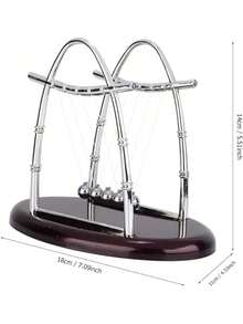 EstiloFdit Bolas de equilibrio clásicas Newton con 5 bolas de péndulo que demuestran las leyes de Newton con bolas oscilantes, rompecabezas de ciencia, decoración de escritorio para el hogar y la oficina (1#)Versión mejorada - 1# - Ver 4