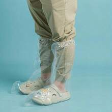 Fancystyle Fundas desechables de plástico para botas y zapatos de 19 pulgadas de alto extra grandes resistentes al agua antideslizantes transparentes 80 - como en la foto - Ver 4