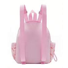 Personalized Children's Bow Pattern Backpack, Cute And Compact Girls' School Bag, Lightweight Mini Backpack With Front Pocket, Adjustable Shoulder Straps, Suitable For School, Travel, Daily Use - Multicolor - View 5