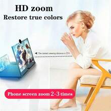 1 pieza Soporte portátil amplificador de pantalla de teléfono - Convierta fácilmente su teléfono en una tableta, diseño de manos libres, protección ocular, plegable, compacto y portátil - Multicolor - Ver 8