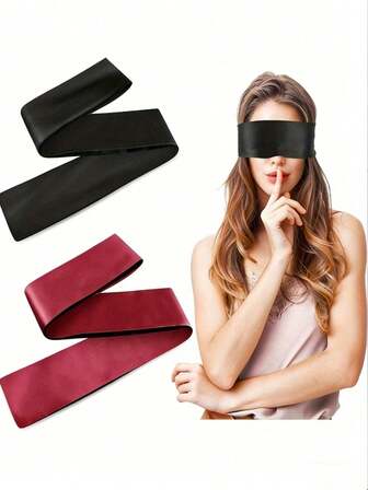 1ชิ้น ผ้าปิดตาสำหรับนอนหลับ ผ้าซาติน, ผ้าปิดตาซาตินสีดำ, ผ้าปิดตาสำหรับนอนหลับ
