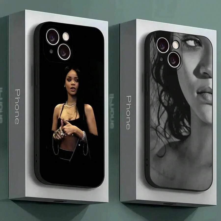 Funda de teléfono de silicona mate negra compatible con iPhone 17 Air, 16, 15, 14, 13, 12, 11 Pro Max, funda suave de TPU, funda compatible con iPhone 17 Pro, 17 Pro Max, 17, 16 Pro - z6 - Ver 1