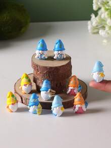 3个/6个/15个迷你小矮人装饰配件，花园装饰，娃娃屋配件，家居装饰礼品，小型装饰摆件，适用于家居装饰、花园摆件、假山和草坪盆景装饰、微景观设计DIY配件、摄影道具、园艺用品 - 彩色 - 查看 4