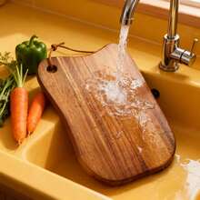 Multifunctional Cutting Board, Wooden Irregular Shaped Chopping Board, Solid Wood Kitchen Cutting Board, Elegant Kitchen Utensil, Available In Multiple Styles - Suitable For Meat, Steak, Vegetables, Cheese, Fruits, Etc., Kitchen Accessory, Cooking Gift, Meal Prep, Ideal Gift For Chefs And Home Cooks - Mocha Brown - View 10