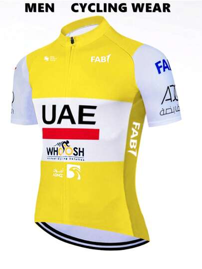 2025 Summer Men's Quick-Dry Breathable Cycling Jersey, Single Piece Bike Shirt, Mountain Bike Wear, Moisture-Wicking, With Pockets, Suitable For Sports & Outdoor Activities