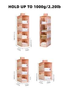 1pc Hanging Wardrobe Storage Rack, 2/3/4 Tier Oxford Cloth Mesh Pocket Organizer, Multi-Color Options - Multicolor - View 7