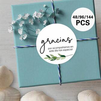 48 piezas/96 piezas/144 piezas Etiquetas de estilo elegante "Gracias por acompañarnos en este día especial" - Perfectas para tarjetas de agradecimiento de eventos, empaque de regalos, invitaciones de recordatorio y talla grande