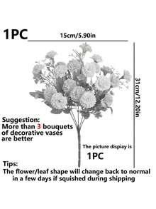 1/80pcs 11.8 Inch Artificial Silk Carnation Bridal Bouquet, Fake Plant Indoor Decor, Spring Decoration, Fake Garden, Spring Centerpiece Vase, Home Decor, New Year Decor, Outdoor Garden, Wedding Bouquet, Living Room DIY Candy Box, Wreath, Artificial Plant Home Accents, Valentine's Day, Gift, Ramadan Decoration - Purple - View 3