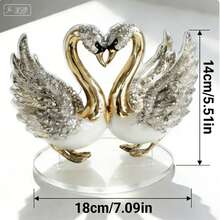 2D Flat Acrylic Black Swan Statue, Versatile Desk Decor For Home And Office, Suitable For Shelves And Windowsills, Boho Style - Multicolor - View 5