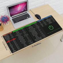 Shortcut Keys Mouse Pad, Computer Word Outlook Command Prompt Extended Large XL Cheat Sheet, Non Slip Rubber Base Stitched Edge Gaming Mousepad, PC Office Keyboard Mat 31.5 X 11.8 Inch - Black23 - View 3