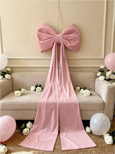 1 st överdimensionerad rosa sammetsroset julgranstoppning, lämplig för högtider och heminredning, kan användas som krans, väggbakgrund, stor satinrosettdekoration, trädknäppare, väggbakgrund för rum, bröllopsdekoration, tillverkad av polymermaterial, upphängningstillbehör, lämplig för högtidsfiranden, födelsedagsfestdekoration