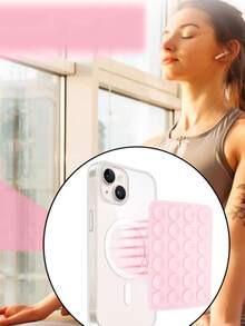 Silicone Suction Cup Phone Case Stand, Suction Cup Phone Holder, Octobuddy, Sticky Phone Stand, Sticky Phone Holder, Back To School Phone Stand - Multicolor - View 11