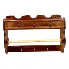 TendenciaEspeciero Pared Organizador Madera 1 Porta Rollos Reforzado Cafe ChocolateCalidad premium - 1 - Ver 2