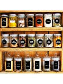 EstiloGeeRic 419 Pieces Pegatinas Pizarra Etiquetas Impermeables,con Rotulador para Contenedores Alimentos de Cocina, Tarros, Vidrio, Especias, Tazas, BotellasVersión mejorada - 1 - Ver 8