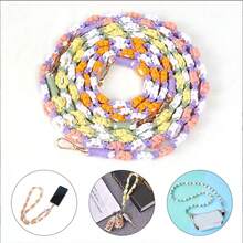 1pc Handmade Woven Daisy Flower Crossbody Pouch With Phone Strap, Rope Keychain Compatible With Android And Most Smartphone,Gifts For Mother, Family, Friends, Kids, Birthday, Holiday Phone Chain - Multicolor - View 5